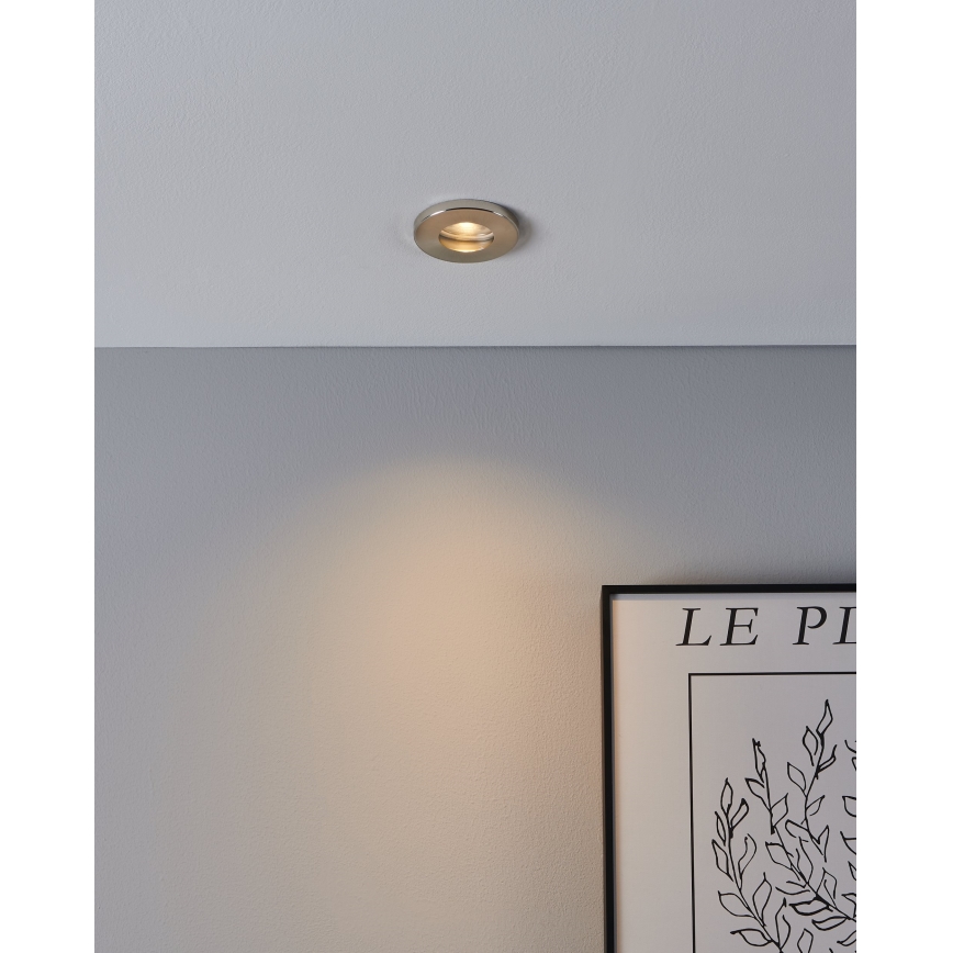 Eglo - LOT 3xLED Spot encastrable salle de bain 1xGU10/4W/230V IP44 chrome mat