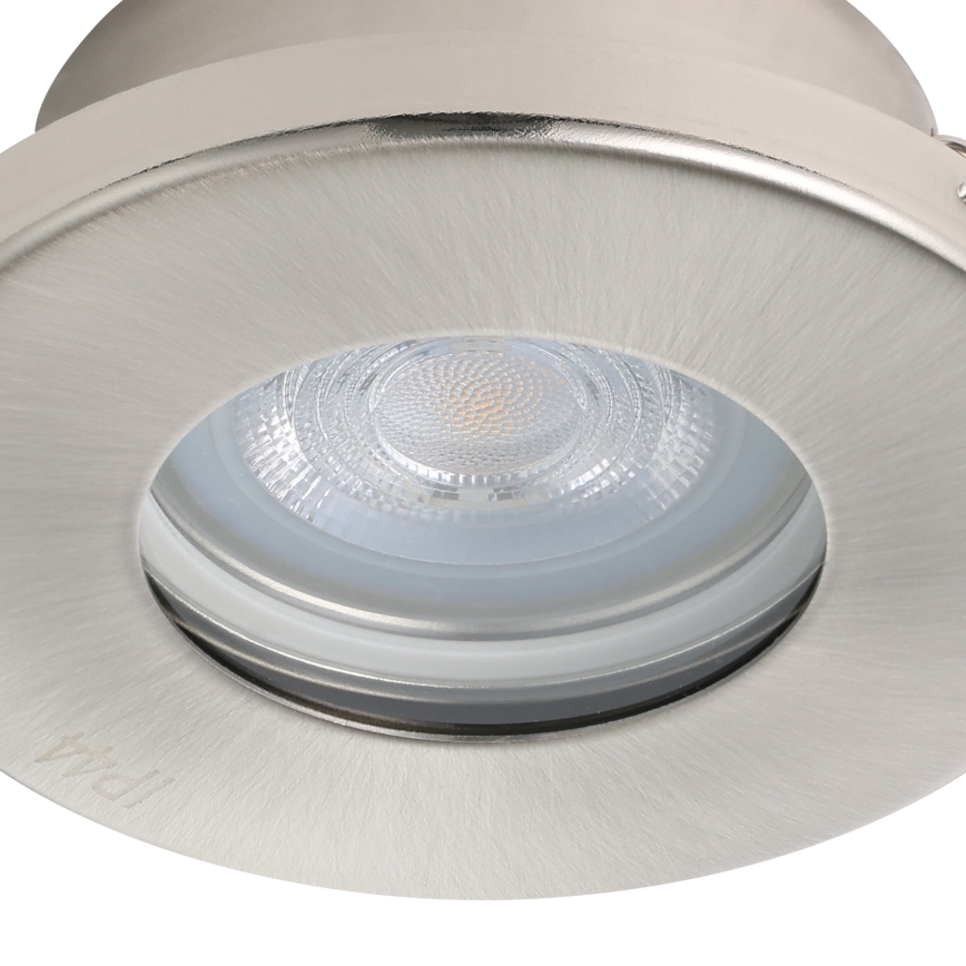 Eglo - LOT 3xLED Spot encastrable salle de bain 1xGU10/4W/230V IP44 chrome mat