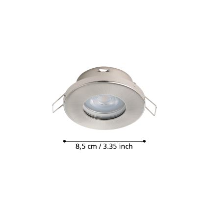 Eglo - LOT 3xLED Spot encastrable salle de bain 1xGU10/4W/230V IP44 chrome mat