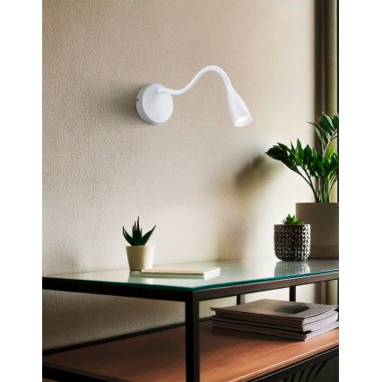 Eglo - Applique murale LED flexible avec port USB, 3,8 W, 230 V, blanc
