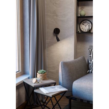 Eglo - Lampe murale LED flexible LED/3,8W/230V noire