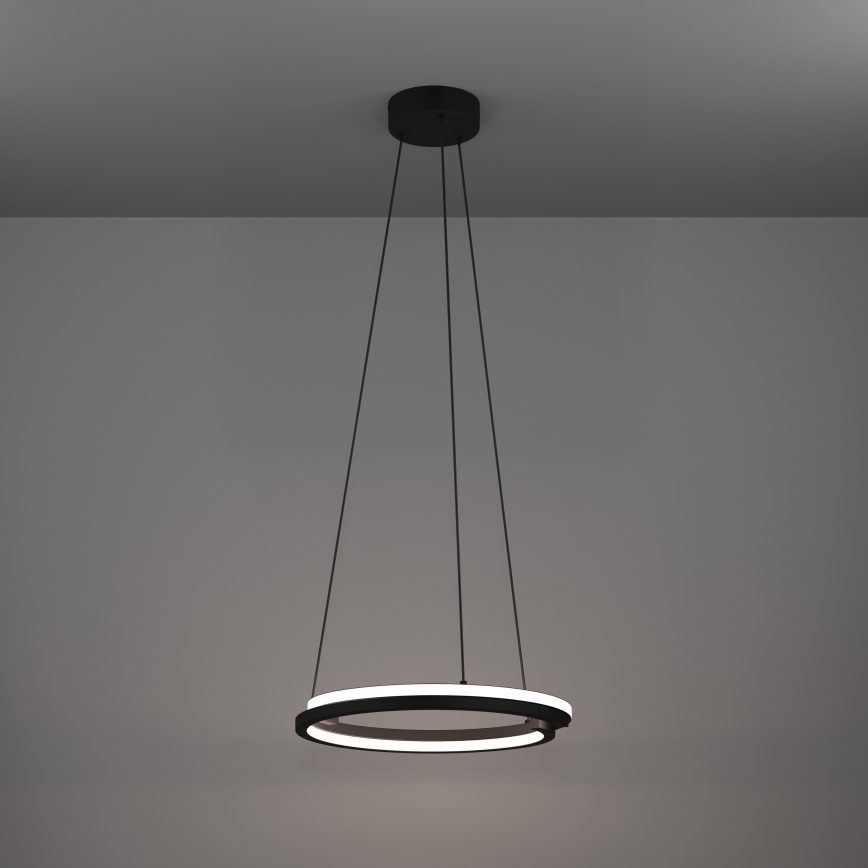 Eglo - Suspension LED dimmable sur câble 2xLED/20W/230V 2700-6500K Ø 48 cm noir + télécommande