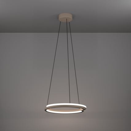 Eglo - Suspension LED dimmable sur câble 2xLED/20W/230V 2700-6500K Ø 48 cm beige + télécommande