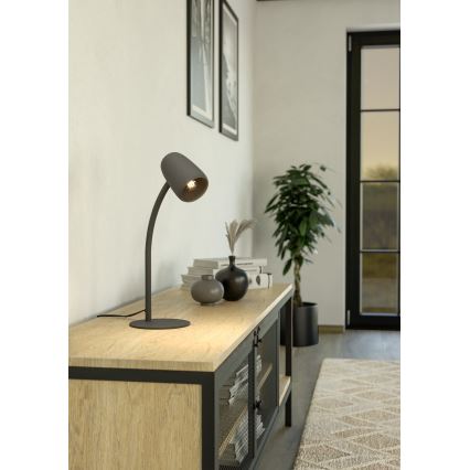 Eglo - Lampe de table 1xE14/18W/230V noire
