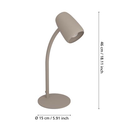 Eglo - Lampe de table 1xE14/18W/230V crème