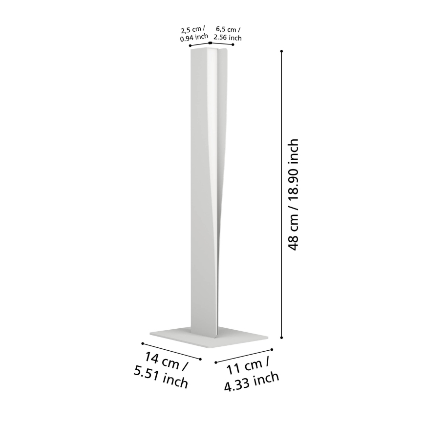Eglo - Lampe de table LED RGBW dimmable LED/9W/230V 2700-6500K grise