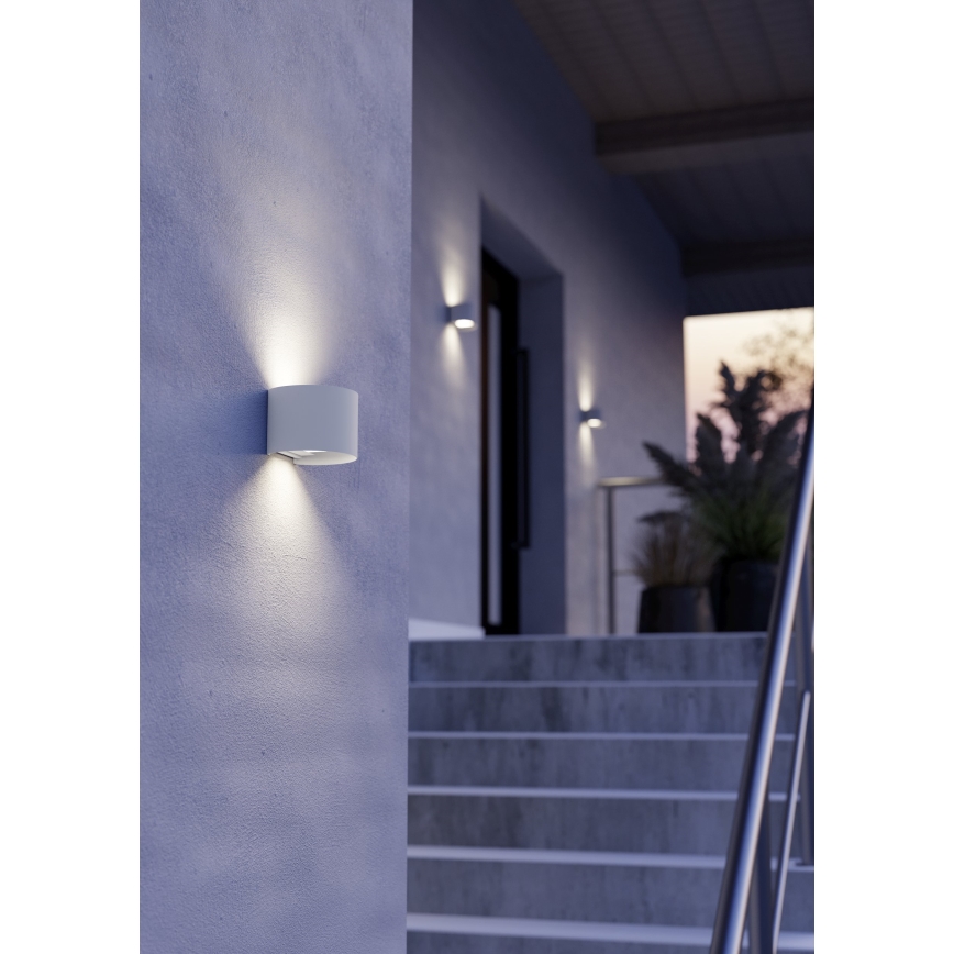 Eglo - Applique murale extérieure 2x LED / 2,8 W / 230 V IP54 blanche