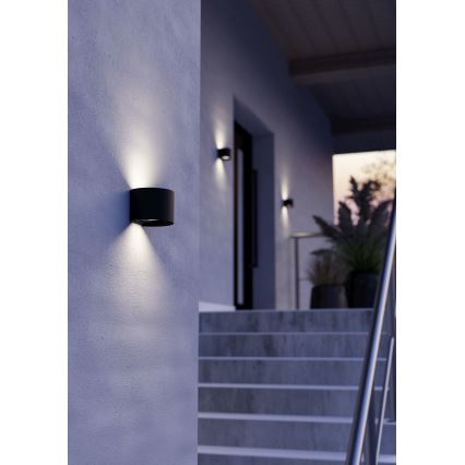 Eglo - Applique murale d'extérieur LED 2xLED/2,8W/230V IP54 noire