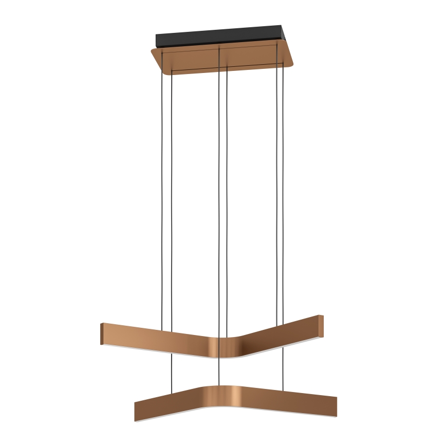 Eglo - Suspension LED RGBW dimmable sur câble 2xLED/18W/230V cuivré/noir