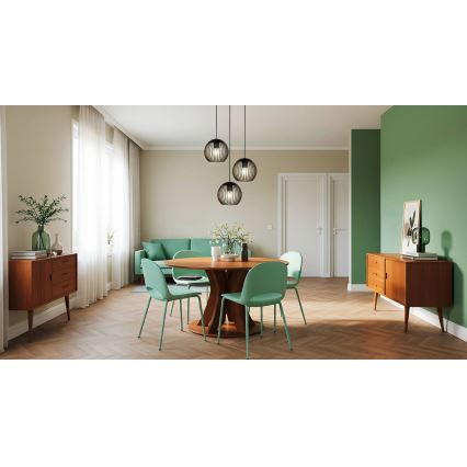 Eglo - Suspension sur câble 3xE27/60W/230V noire