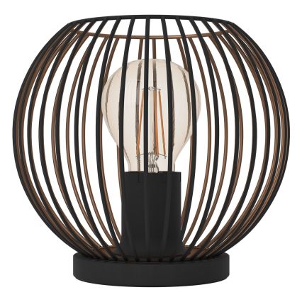 Eglo - Lampe de table 1xE27/60W/230V noire