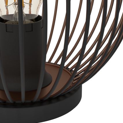 Eglo - Lampe de table 1xE27/60W/230V noire