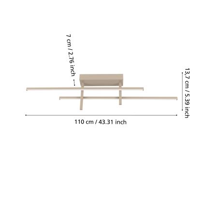 Eglo - Plafonnier LED/20W/230V beige