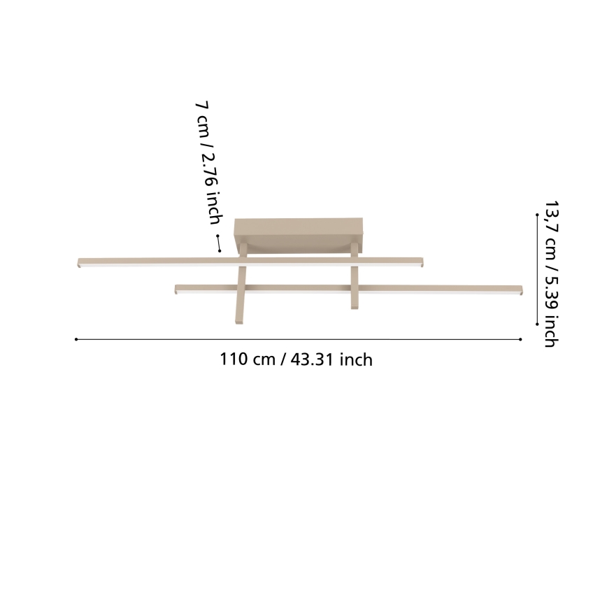 Eglo - Plafonnier LED/20W/230V beige