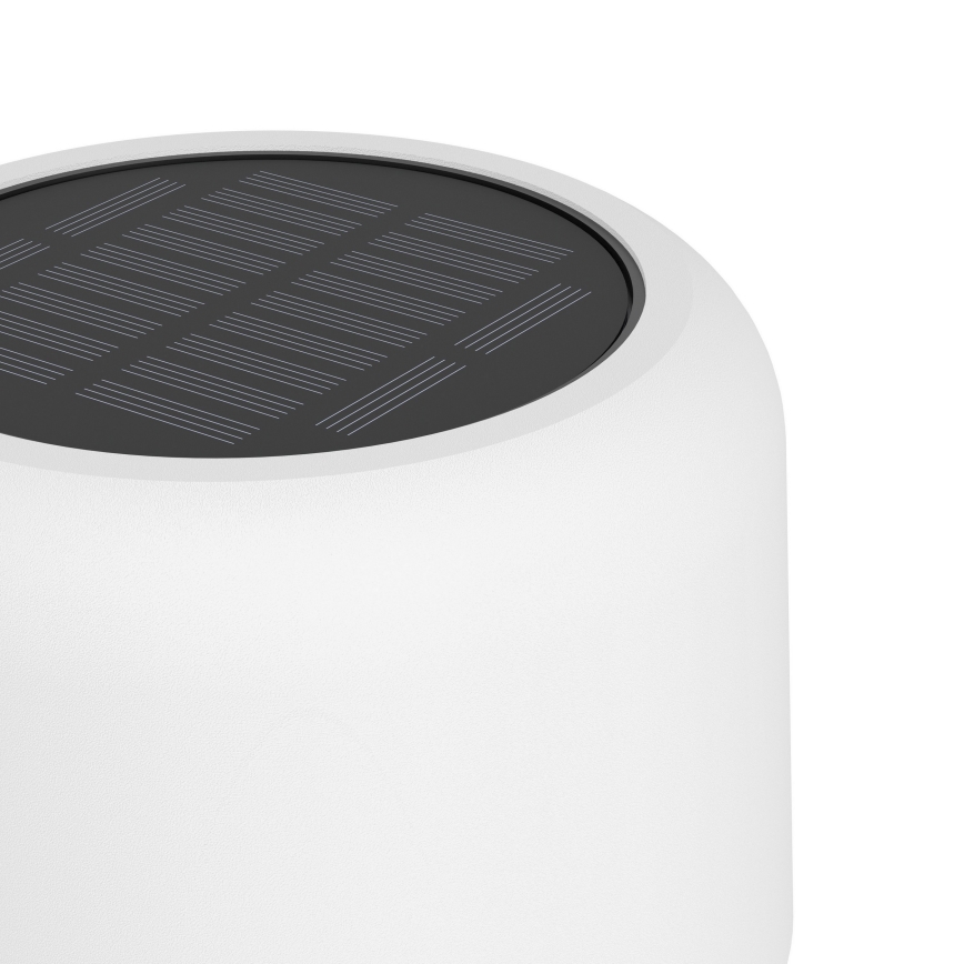 Eglo - Lampadaire tactile solaire à LED rechargeable LED/2,8W/3,7V 1800 mAh IP44 blanc