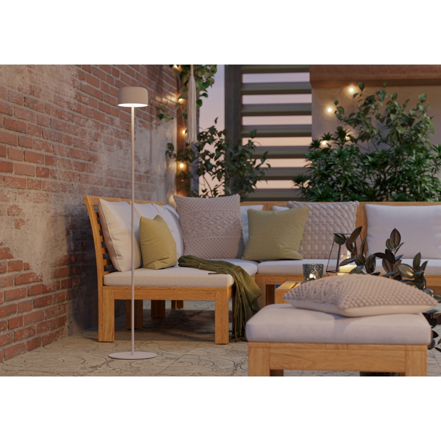 Eglo - Lampadaire LED solaire rechargeable tactile LED/2,8W/3,7V 1800 mAh IP44 blanc