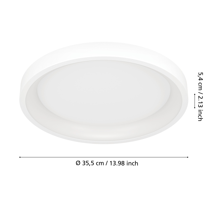 Eglo - Plafonnier LED RGBW dimmable LED/19,6W/230V 2700-6500K Ø 35 cm blanc