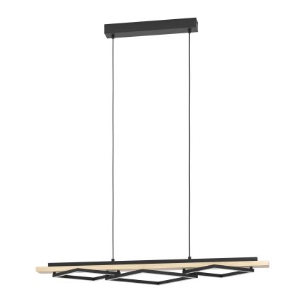 Eglo - Suspension LED dimmable sur câble 2xLED/13W/230V + LED/16W noir/beige