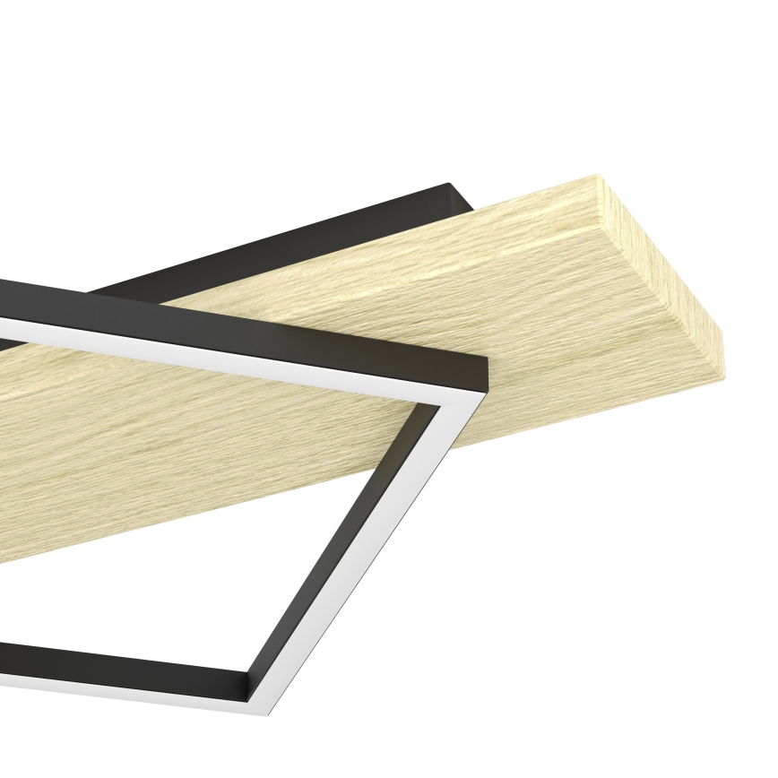 Eglo - Plafonnier LED 2x13W/230V + LED/16W noir/beige