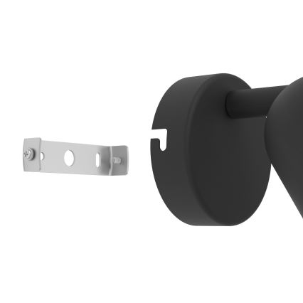 Eglo - Applique murale spot 1xGU10/5W/230V noire