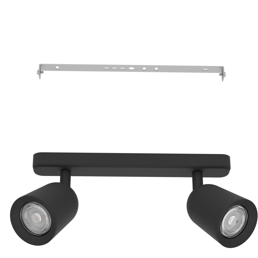 Eglo - Spot orientable 2xGU10/10W/230V, noir