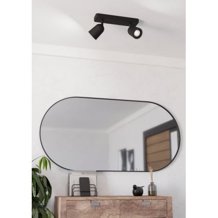 Eglo - Spot orientable 2xGU10/10W/230V, noir