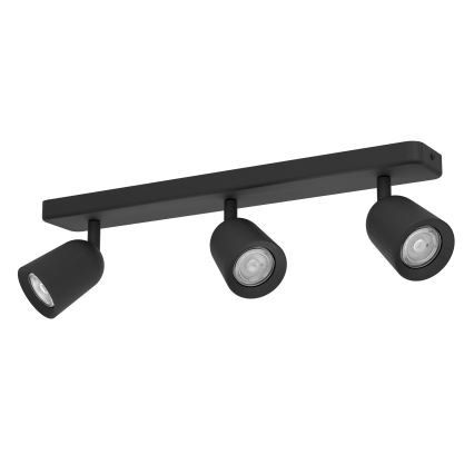 Eglo - Spot orientable 3xGU10/10W/230V noir