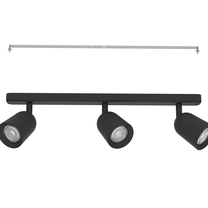 Eglo - Spot orientable 3xGU10/10W/230V noir
