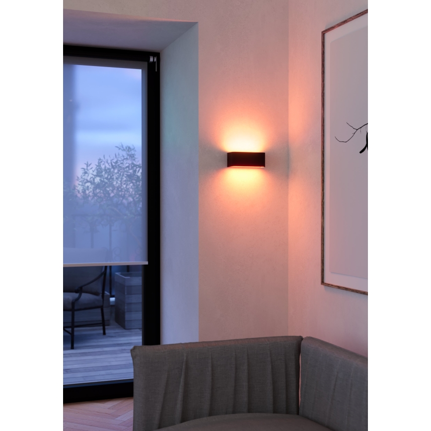 Eglo - Applique murale d'extérieur LED RGBW dimmable LED/10W/230V 2700-6500K IP55 noire