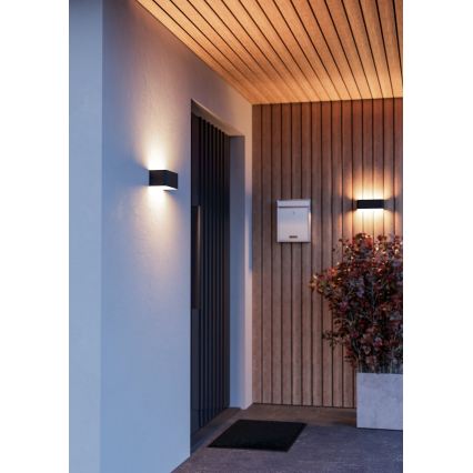 Eglo - Applique murale d'extérieur LED RGBW dimmable LED/10W/230V 2700-6500K IP55 noire