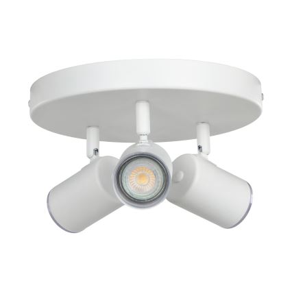 Eglo - Spot pour salle de bains 3x GU10/5W/230V Ø 25 cm IP44 blanc
