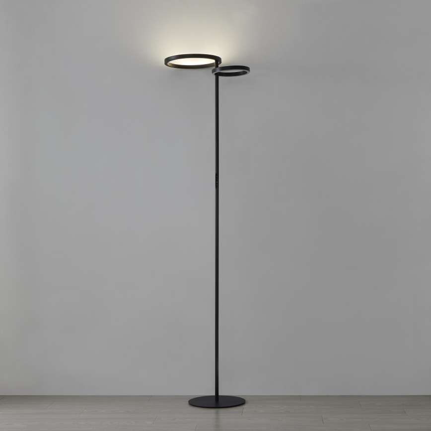 Eglo - Lampadaire LED dimmable LED/16W/230V + LED/12W noir