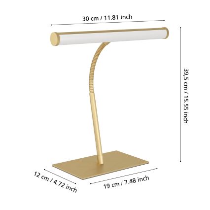 Eglo - Lampe de table tactile dimmable LED/5W/230V 2700/4000/6500K dorée