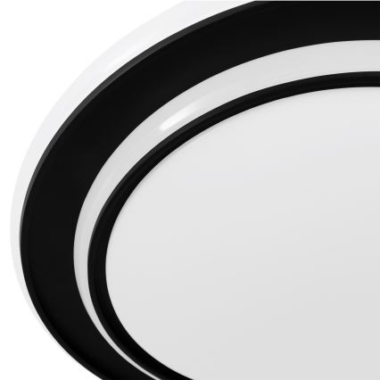 Eglo - Plafonnier LED 24 W 230 V Ø 40 cm noir
