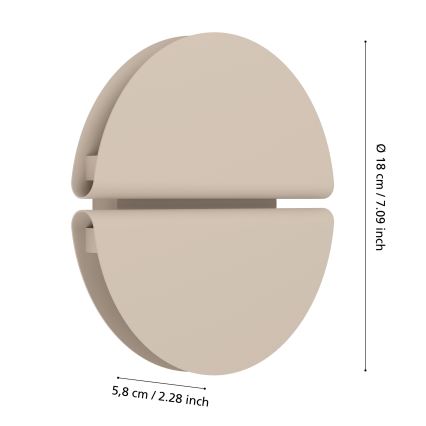 Eglo - Applique murale d'extérieur LED/4,5W/230V 2700/4000/6500K IP44 beige