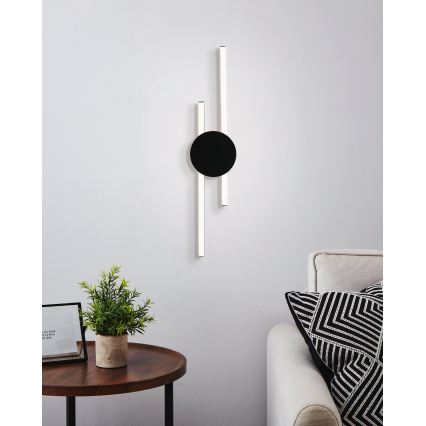 Eglo - Applique murale LED/20W/230V + LED/0,91W noire