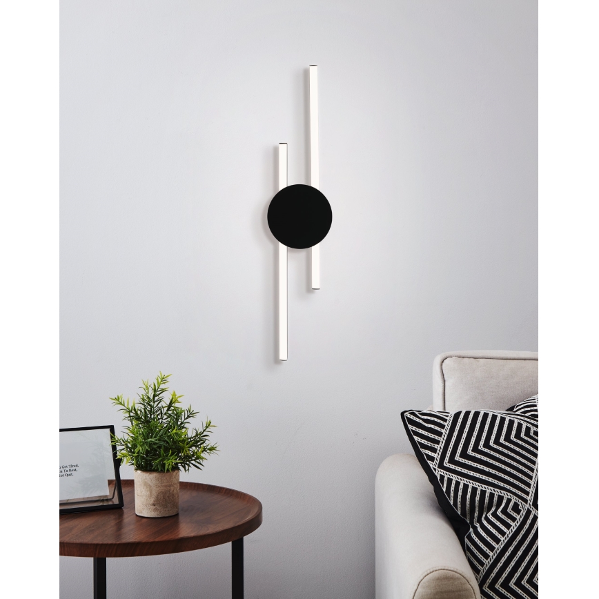 Eglo - Applique murale LED/20W/230V + LED/0,91W noire