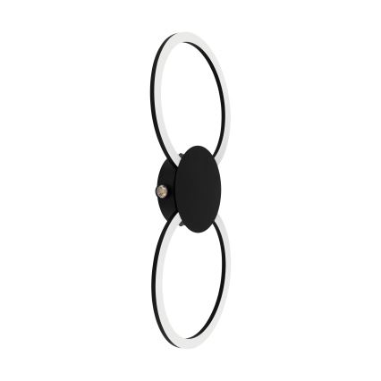Eglo - Applique murale LED/20W/230V + LED/0,91W noire