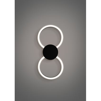 Eglo - Applique murale LED/20W/230V + LED/0,91W noire