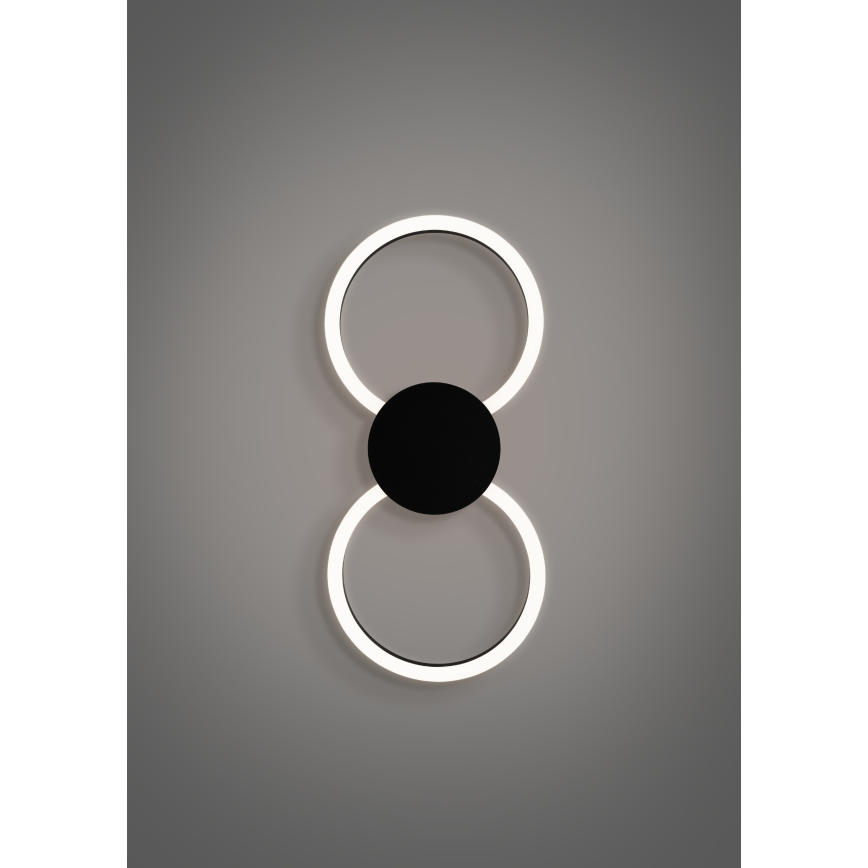 Eglo - Applique murale LED/20W/230V + LED/0,91W noire