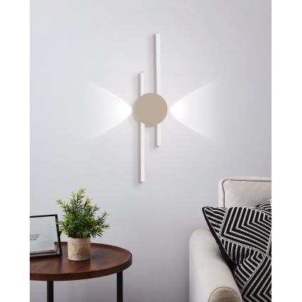 Eglo - Applique murale LED/20W/230V + LED/0,91W beige