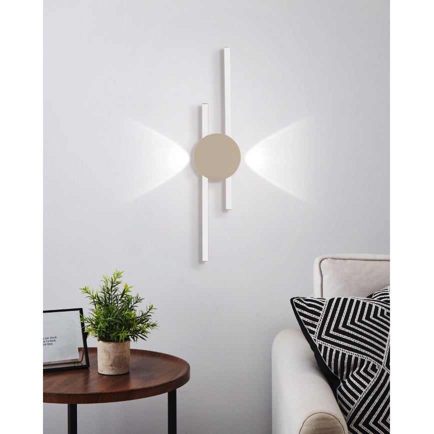 Eglo - Applique murale LED/20W/230V + LED/0,91W beige
