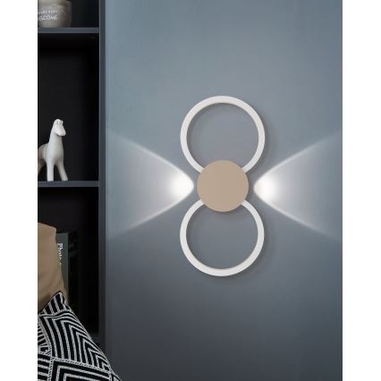 Eglo - LED Applique murale LED/20W/230V + LED/0,91W beige