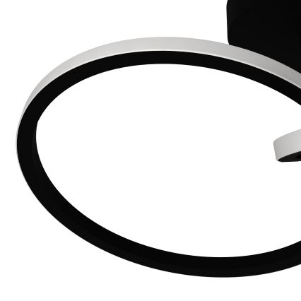 Eglo - Plafonnier LED 12 W, 230 V, 2700/4000/6500 K, noir