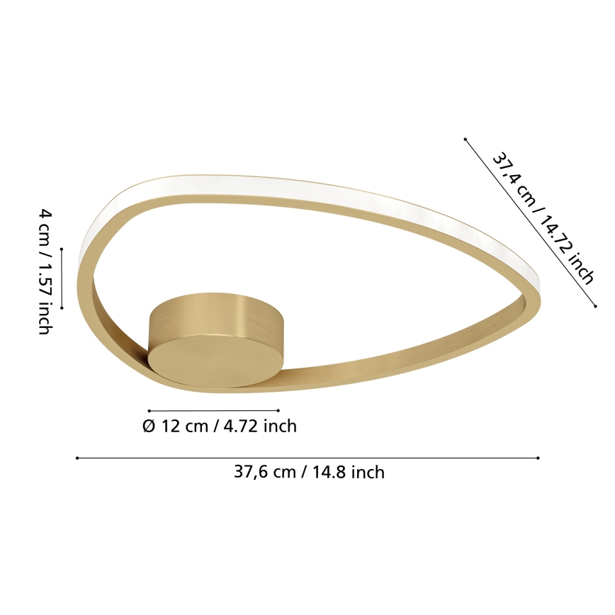 Eglo - Plafonnier LED/9,7W/230V doré