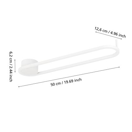 Eglo - Plafonnier LED 24 W / 230 V, 2700/4000/6500 K, blanc