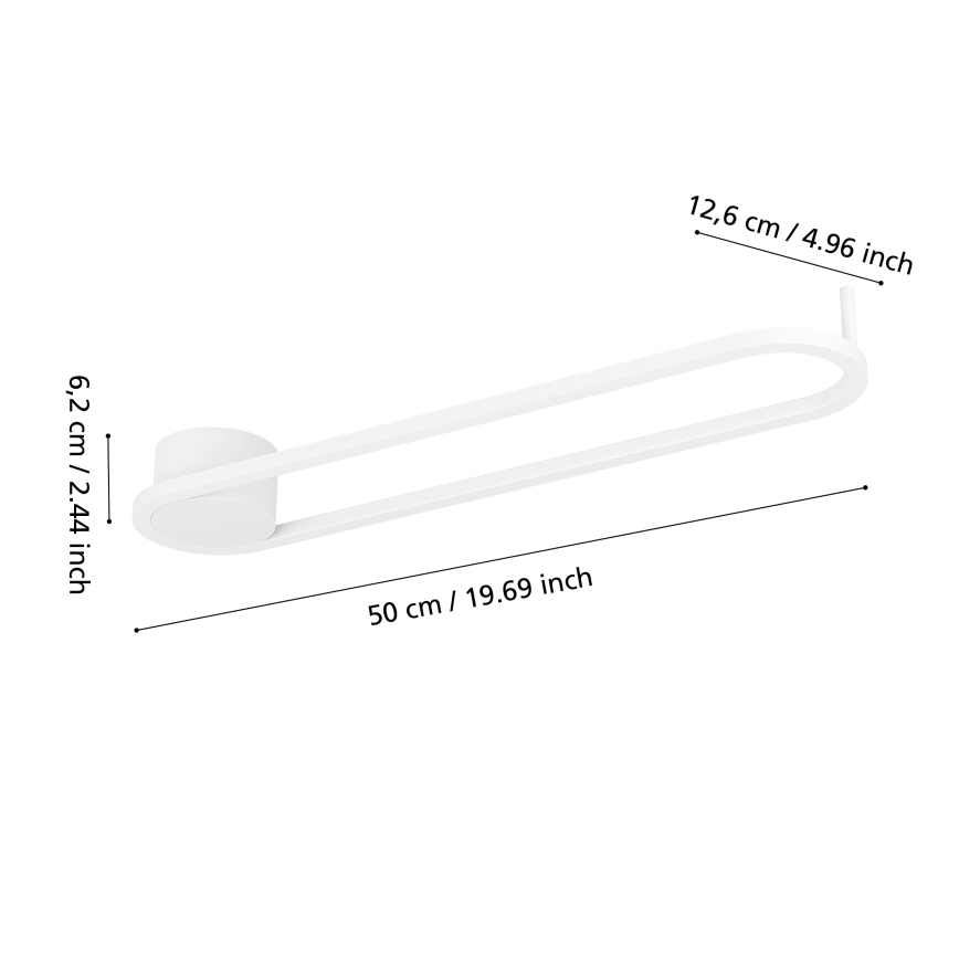 Eglo - Plafonnier LED 24 W / 230 V, 2700/4000/6500 K, blanc
