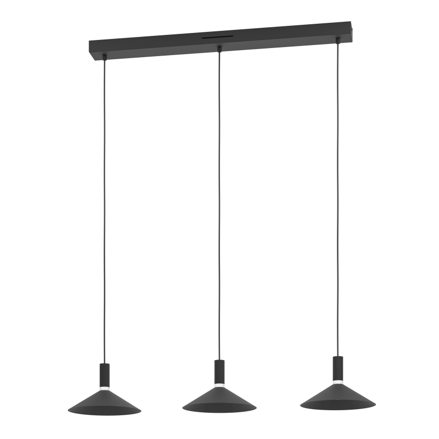 Eglo - Suspension LED RGBW dimmable sur câble 3xLED/7,5W/230V 2700-6500K noire
