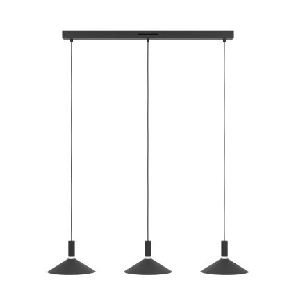 Eglo - Suspension LED RGBW dimmable sur câble 3xLED/7,5W/230V 2700-6500K noire