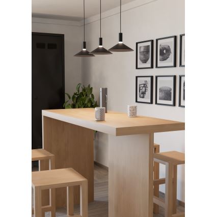 Eglo - Suspension LED RGBW dimmable sur câble 3xLED/7,5W/230V 2700-6500K noire